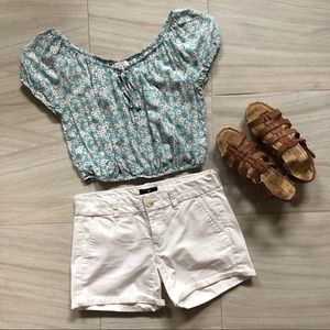 3/$20 Mine Blue Floral Crop Top